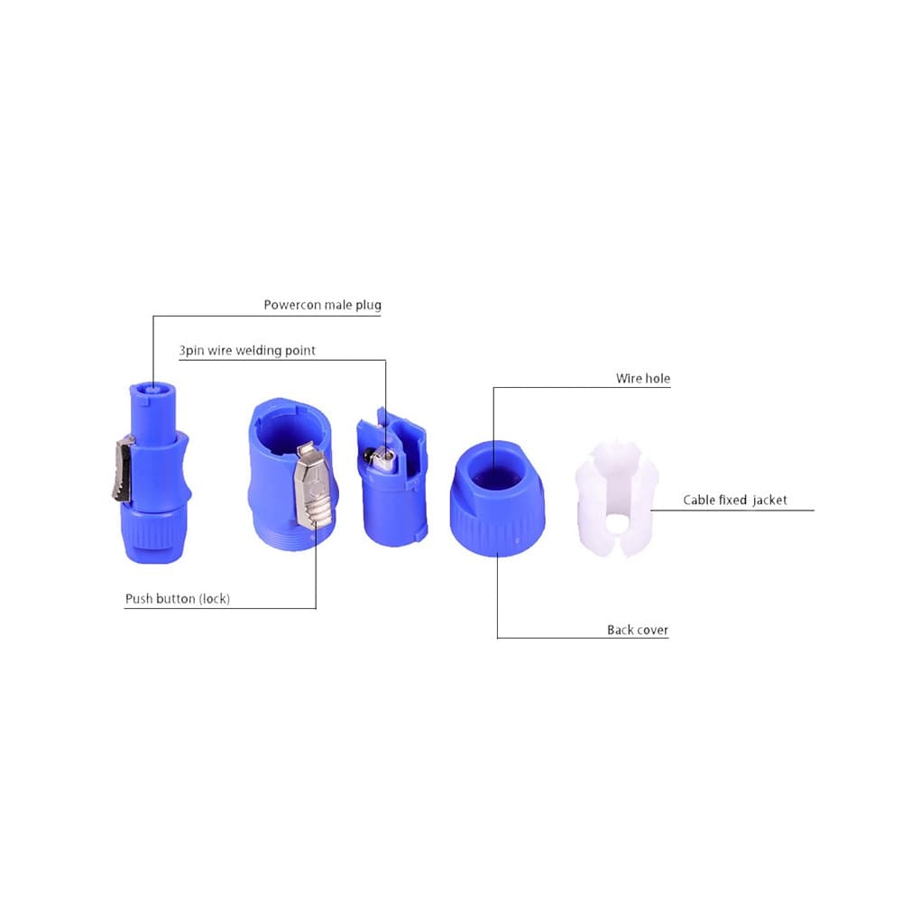 کانکتور ، فیش اسپیکون گرید A نوتریک NUTRIK CONNECTOR SPEAKON NL4FC — تصویر ۴