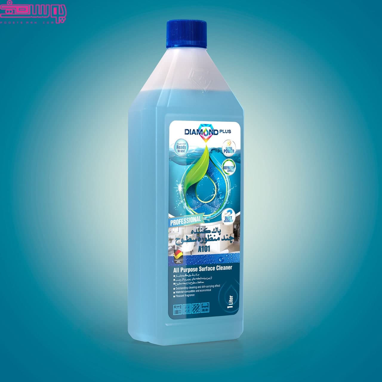 محلول پاک کننده چندمنظوره سطوح دیاموندپلاس حجم 1000ml — تصویر ۲
