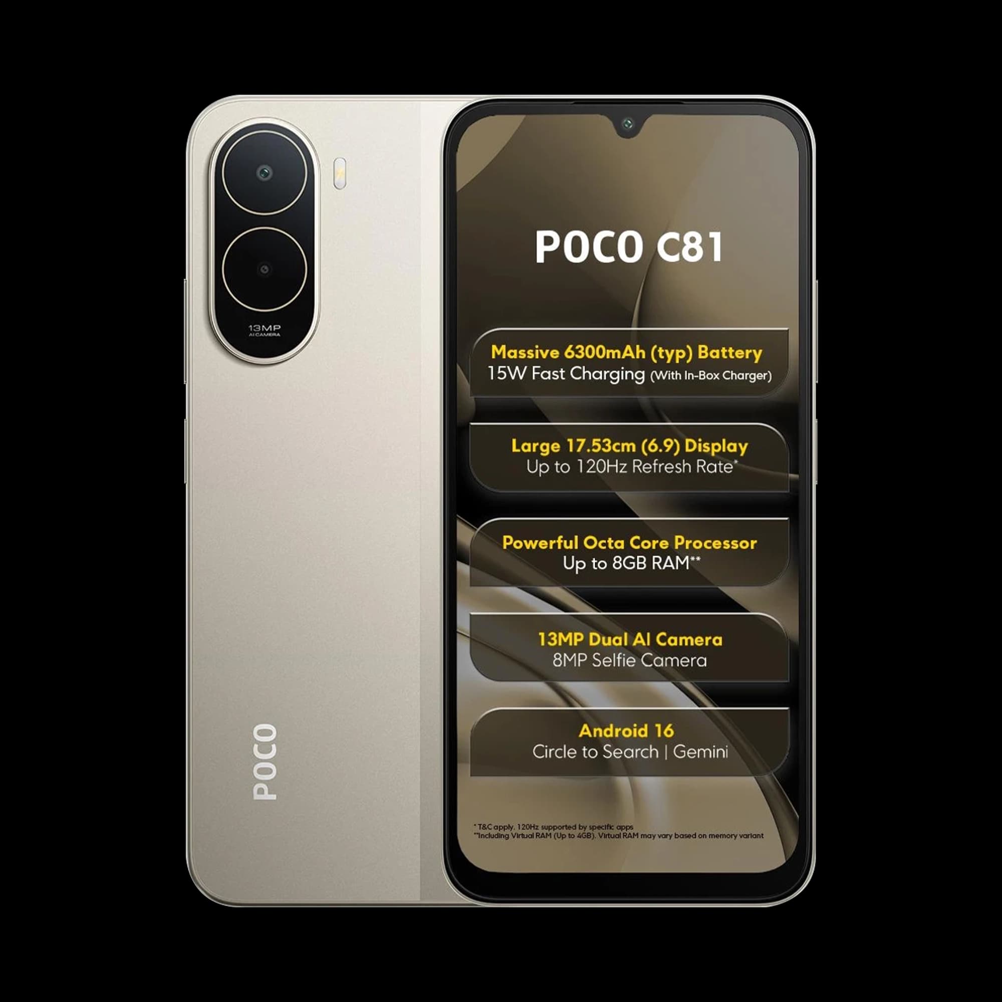 گوشی موبایل شیائومی Poco C81 4GB 64GB — تصویر ۴