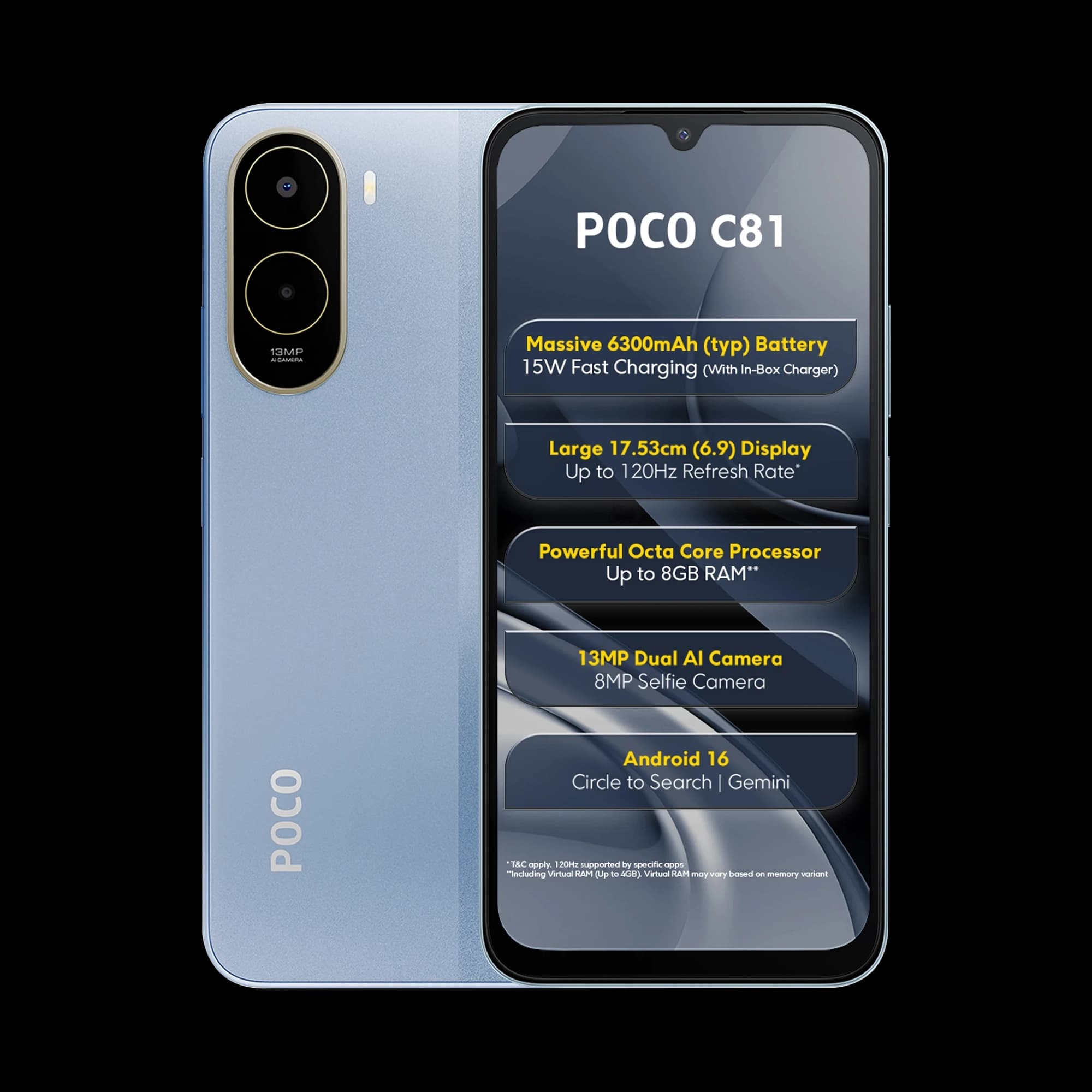 گوشی موبایل شیائومی Poco C81 4GB 64GB — تصویر ۷