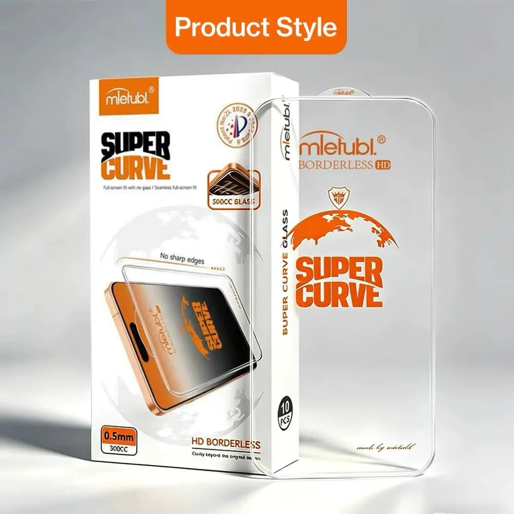 گلس آیفون میتوبل Mietubl مدل Super Curve شفاف بدون حاشیه مشکی — تصویر ۷