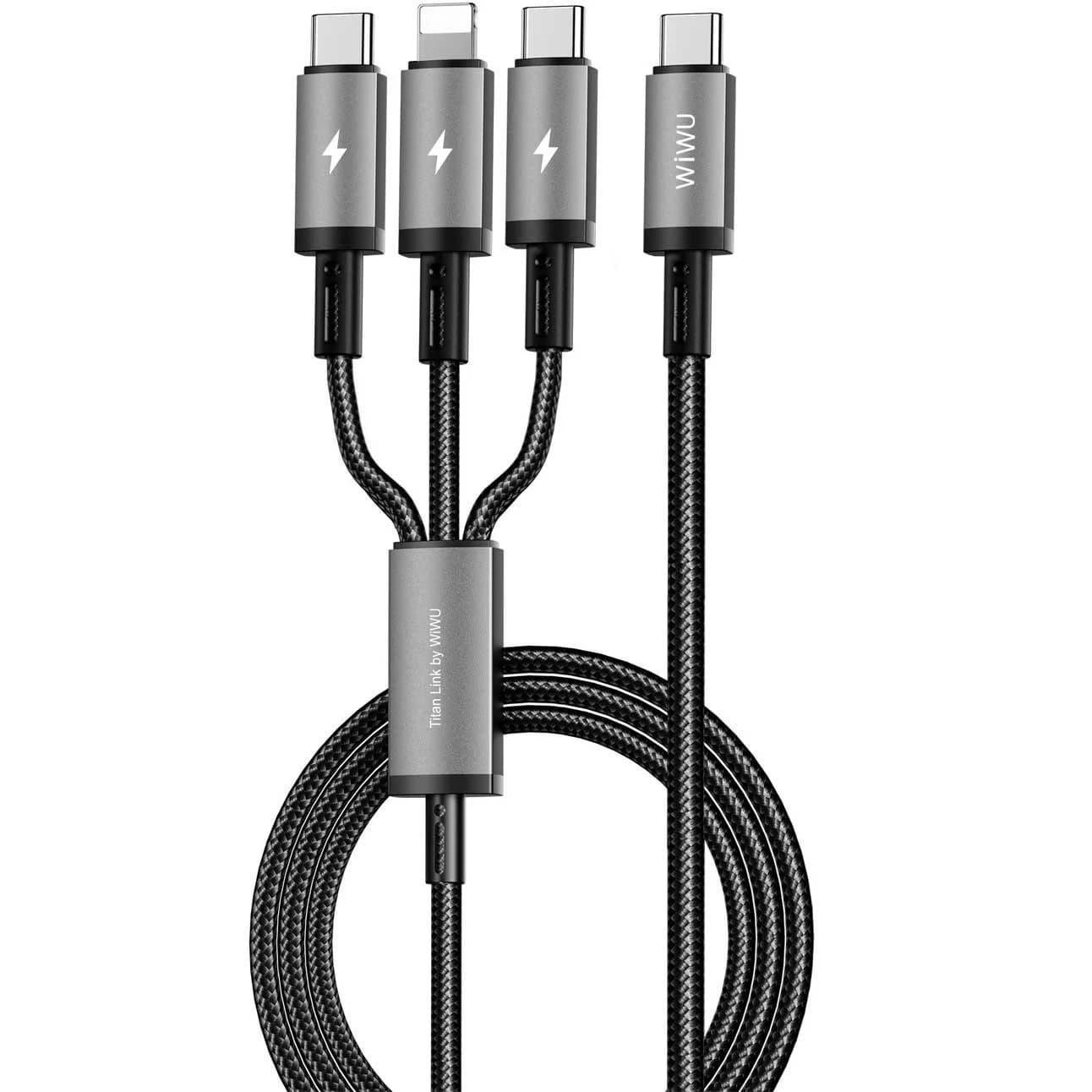 کابل شارژ 3 در 1 فست شارژ ویوو مدل wiwu titanlink