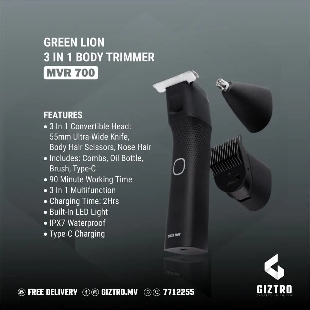 ریش تراش و ماشین اصلاح بدن گرین لاین مدل Green Lion 3 in 1 Body Trimmer — تصویر ۳