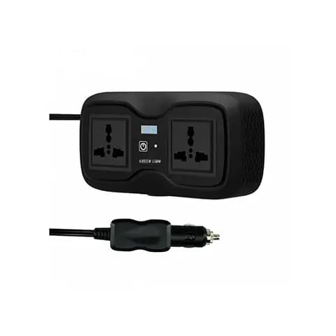 چندراهی و مبدل برق فندکی خودروی گرین لاین مدل GC-233 توان 200 وات Green Lion inverter