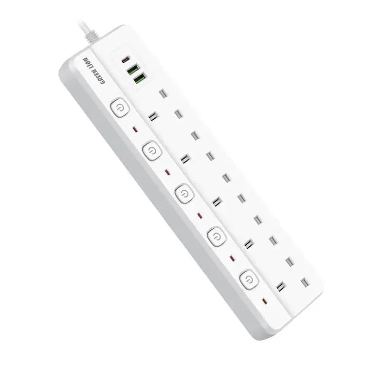 چندراهی گرین لاین مدل Green Lion Power Socket 2 USB-A & 1 Type-C 2500W