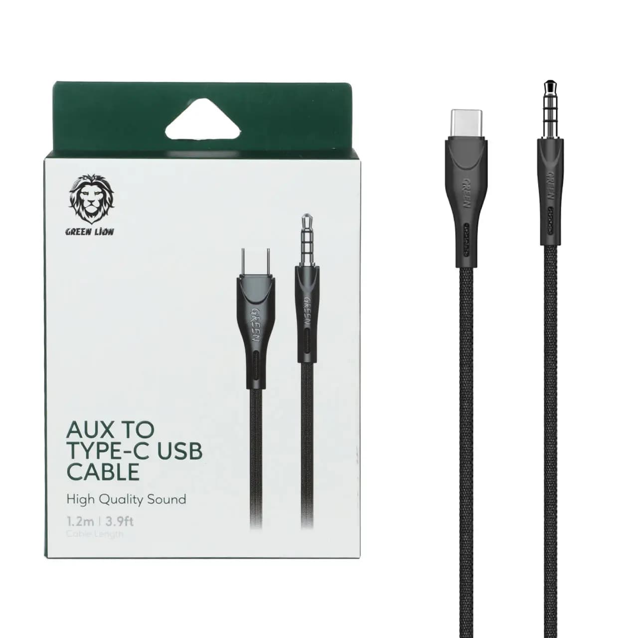 کابل تبدیل AUX به تایپ-سی گرین لاین Green Lion AUX 3.5 to Type-C — تصویر ۲
