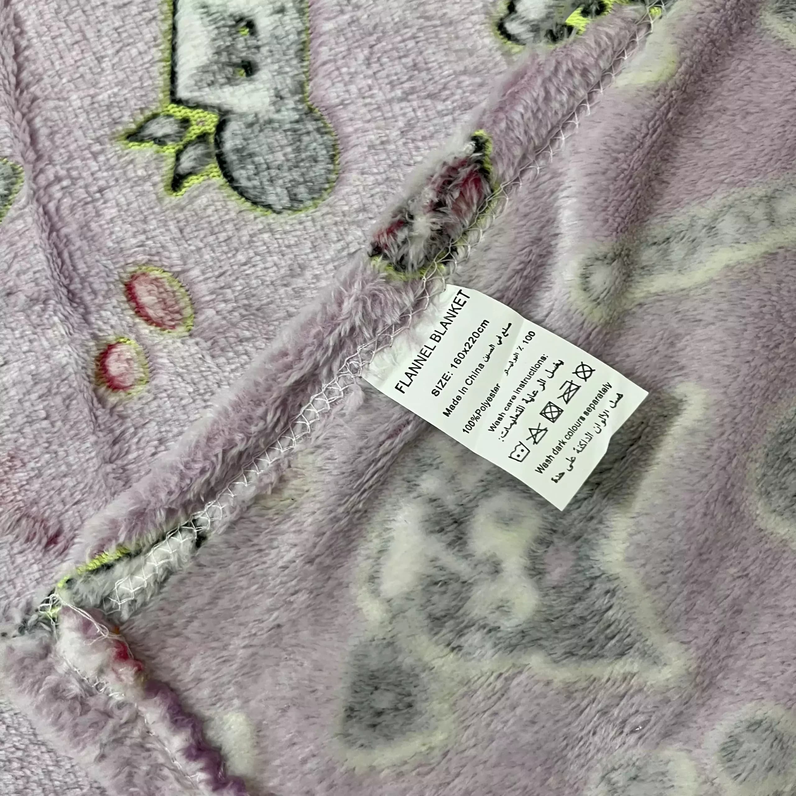 پتو مسافرتی یکنفره شب نما کرومی مارک فلانل 160 در 220 — تصویر ۵