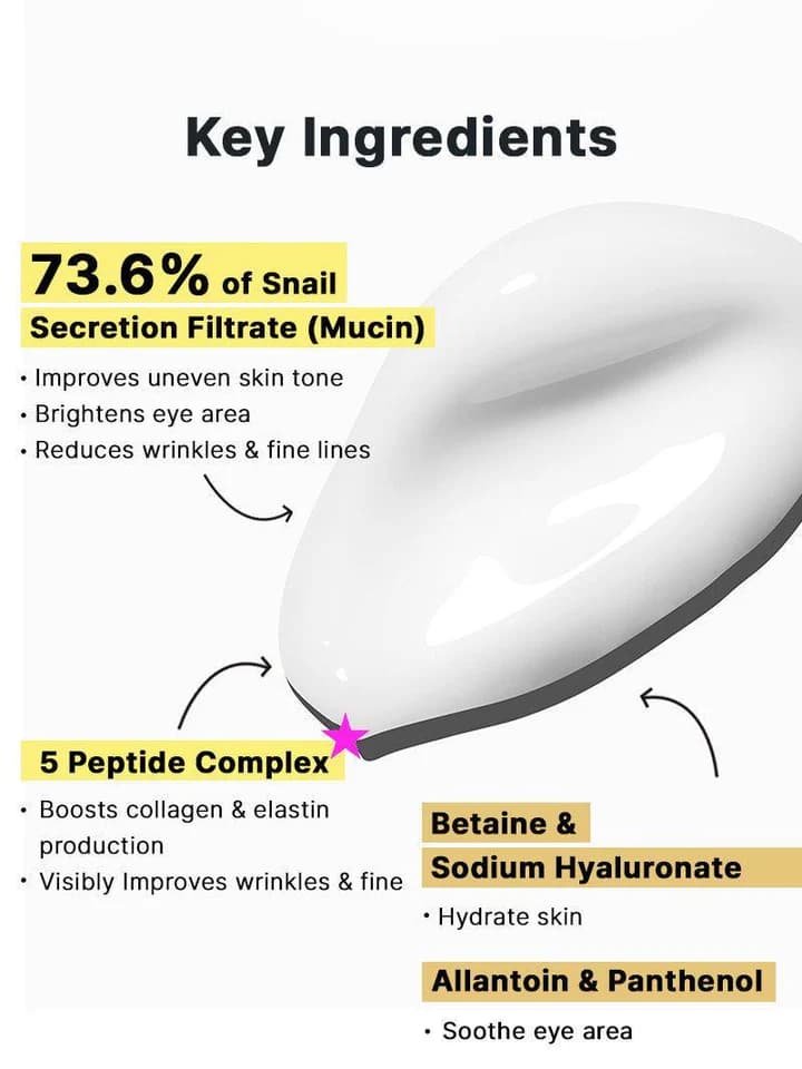 کرم دور چشم ضد چروک حلزون کوزارکس مدل Advanced Snail — تصویر ۴