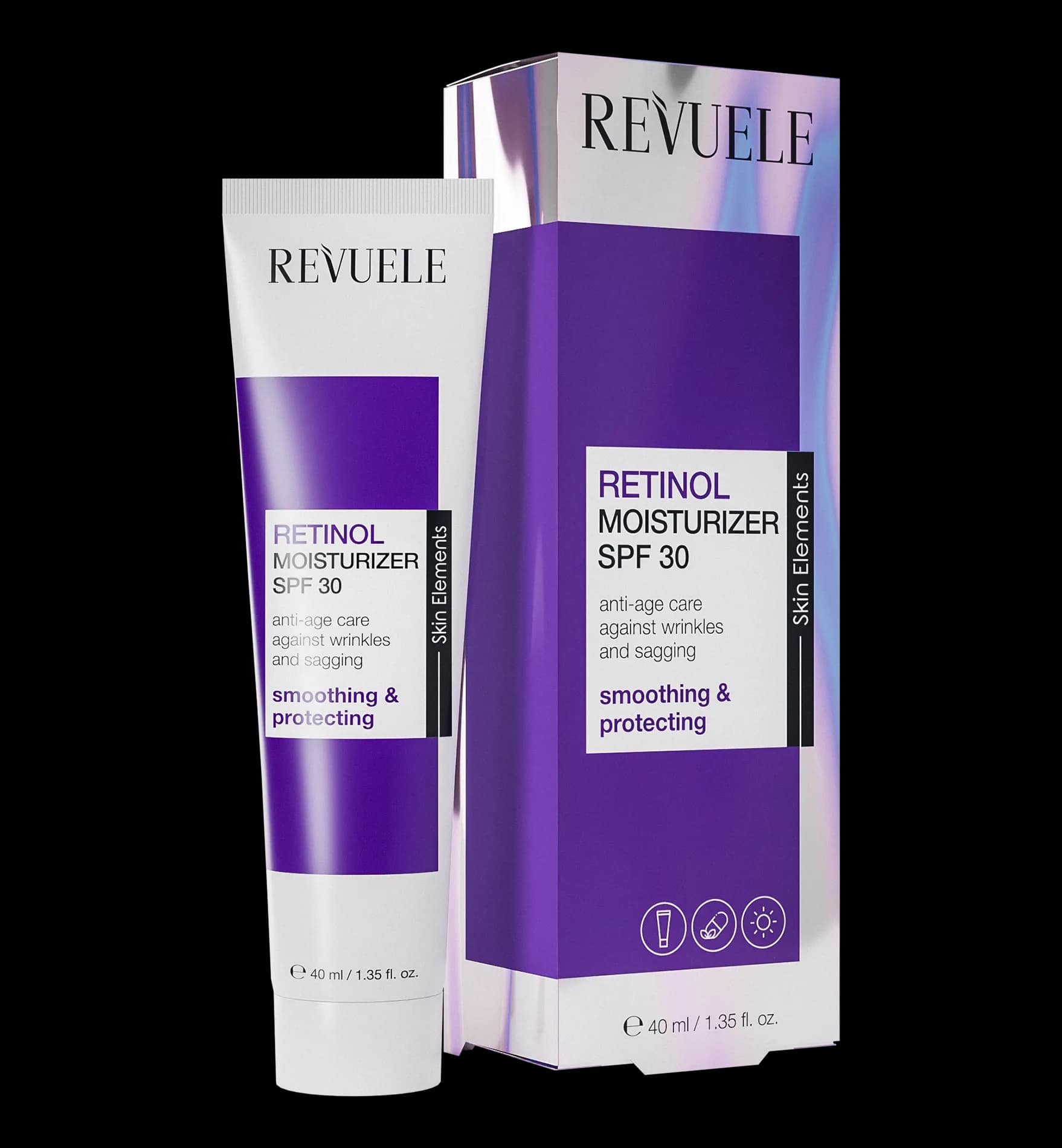 کرم مرطوب کننده ریول Revuele حاوی رتینول ضد چروک و سفت کننده SPF 30
