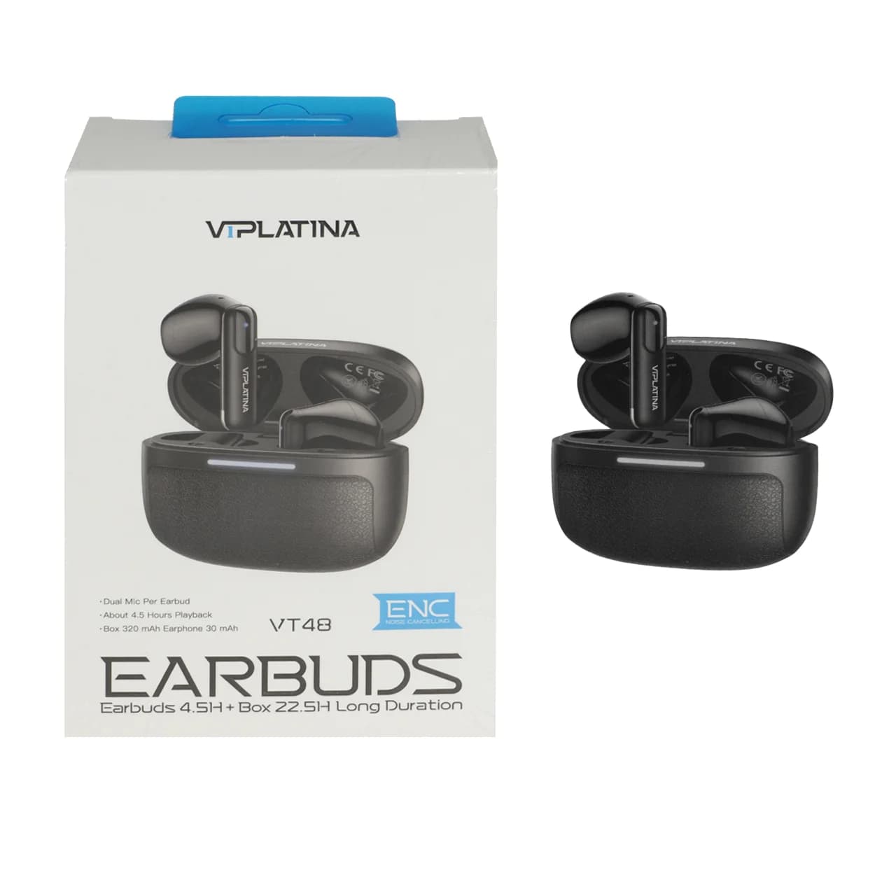 ایرفون بی سیم VIPLATINA مدل VT48 – مشکی (گارانتی 18 ماه تعویض نیکان همراه)