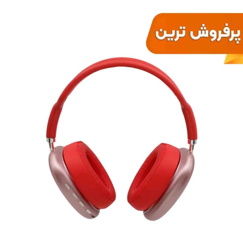هدفون بی سیم مدل P9-قرمز — تصویر ۳