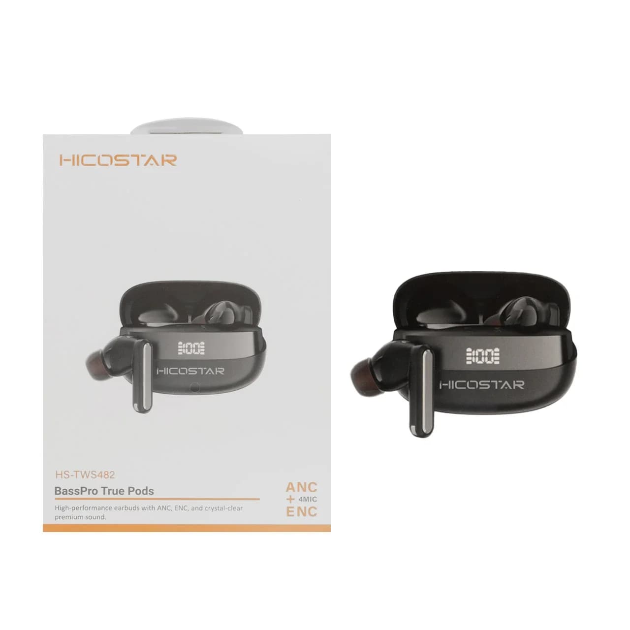 ایرفون بی سیم Hicostar مدل Bass Pro HS-TWS482 ANC+ENC – مشکی