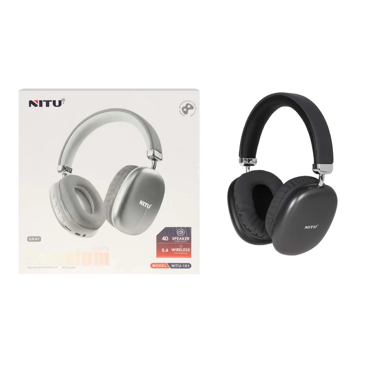 هدفون بی سیم Nitu مدل Nitu-101 – مشکی (گارانتی 18 ماه تعویض نیکان همراه)