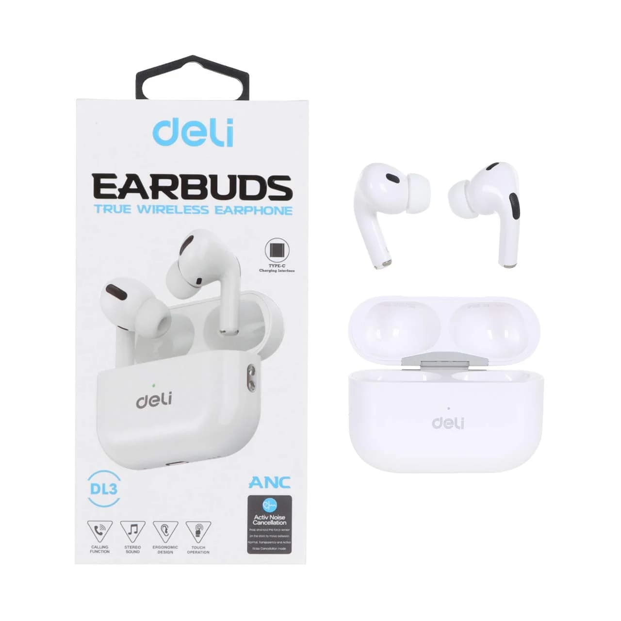 ایرفون بی سیم Deli مدل DL3 ANC – سفید