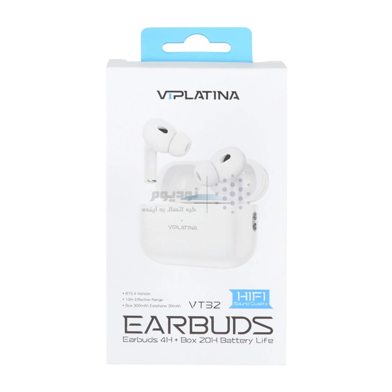 ایرفون بی سیم VIPLATINA مدل VT32 – سفید (گارانتی 18 ماه تعویض نیکان همراه) — تصویر ۶