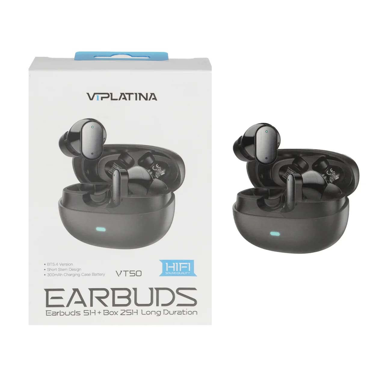 ایرفون بی سیم VIPLATINA مدل VT50 – مشکی (گارانتی 18 ماه تعویض نیکان همراه)