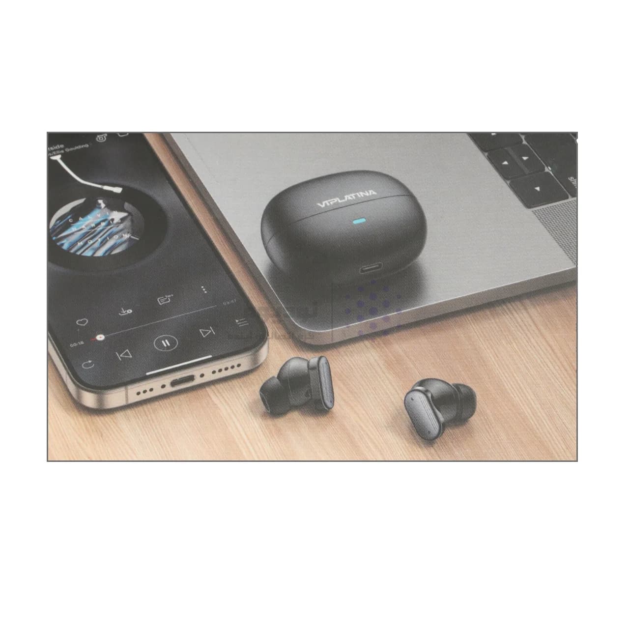 ایرفون بی سیم VIPLATINA مدل VT50 – مشکی (گارانتی 18 ماه تعویض نیکان همراه) — تصویر ۳