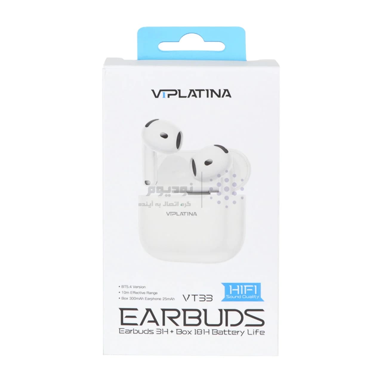 ایرفون بی سیم VIPLATINA مدل VT33 – سفید (گارانتی 18 ماه تعویض نیکان همراه) — تصویر ۶
