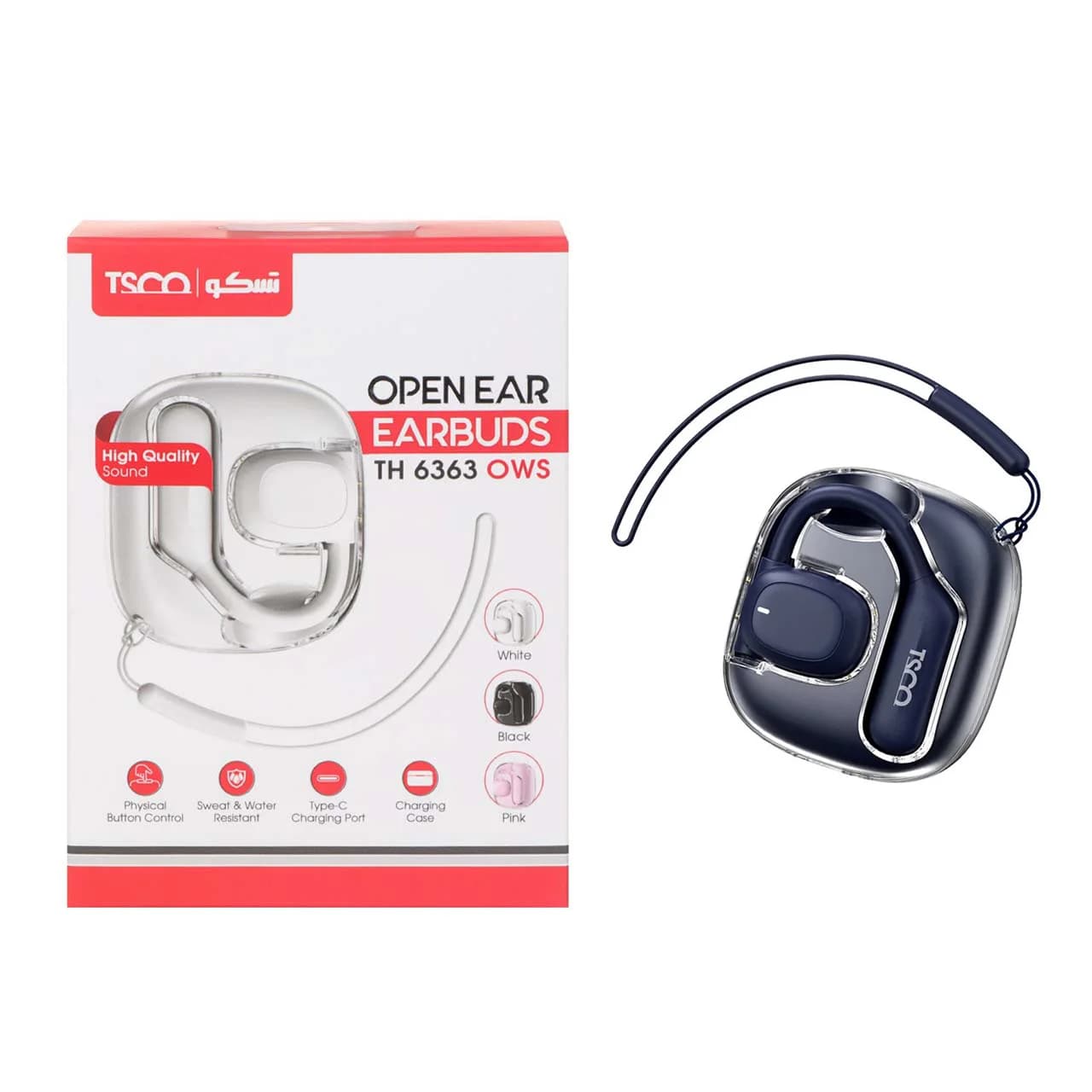 ایرفون بی سیم Tsco مدل TH 6363 OWS – مشکی
