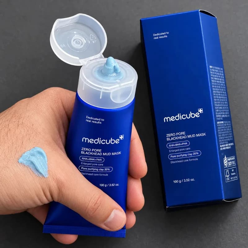 ماسک خاک رس کنترل منافذ و جوش سر سیاه مدی کیوب Medicube وزن 100 گرم — تصویر ۲