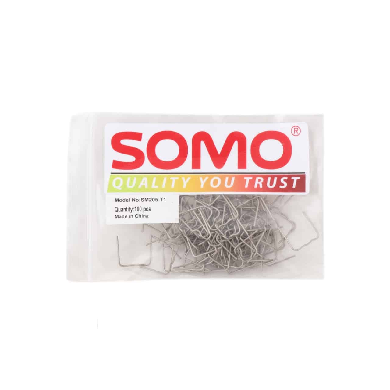 منگنه جوش پلاستیک سومو مدل SOMO SM205-T1 (تخت) بسته 100 عددی