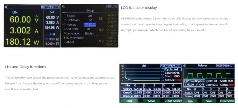 منبع تغذیه یونی تی مدل UNI-T UDP6721 — تصویر ۵
