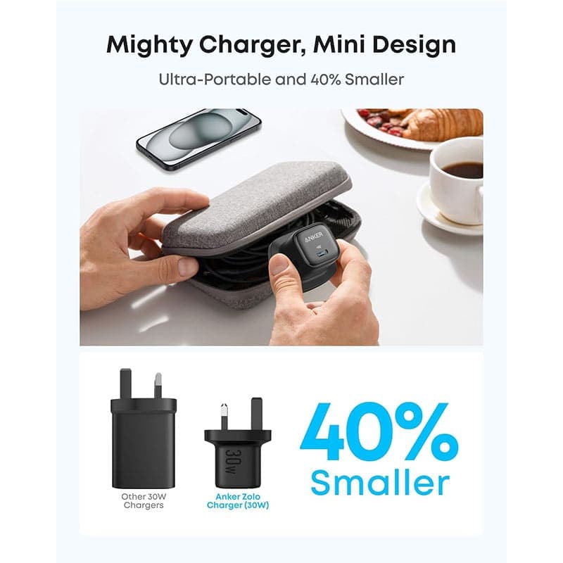 شارژر 30 واتی انکر Anker Zolo USB-C Charger 30W مدل A2698 — تصویر ۵