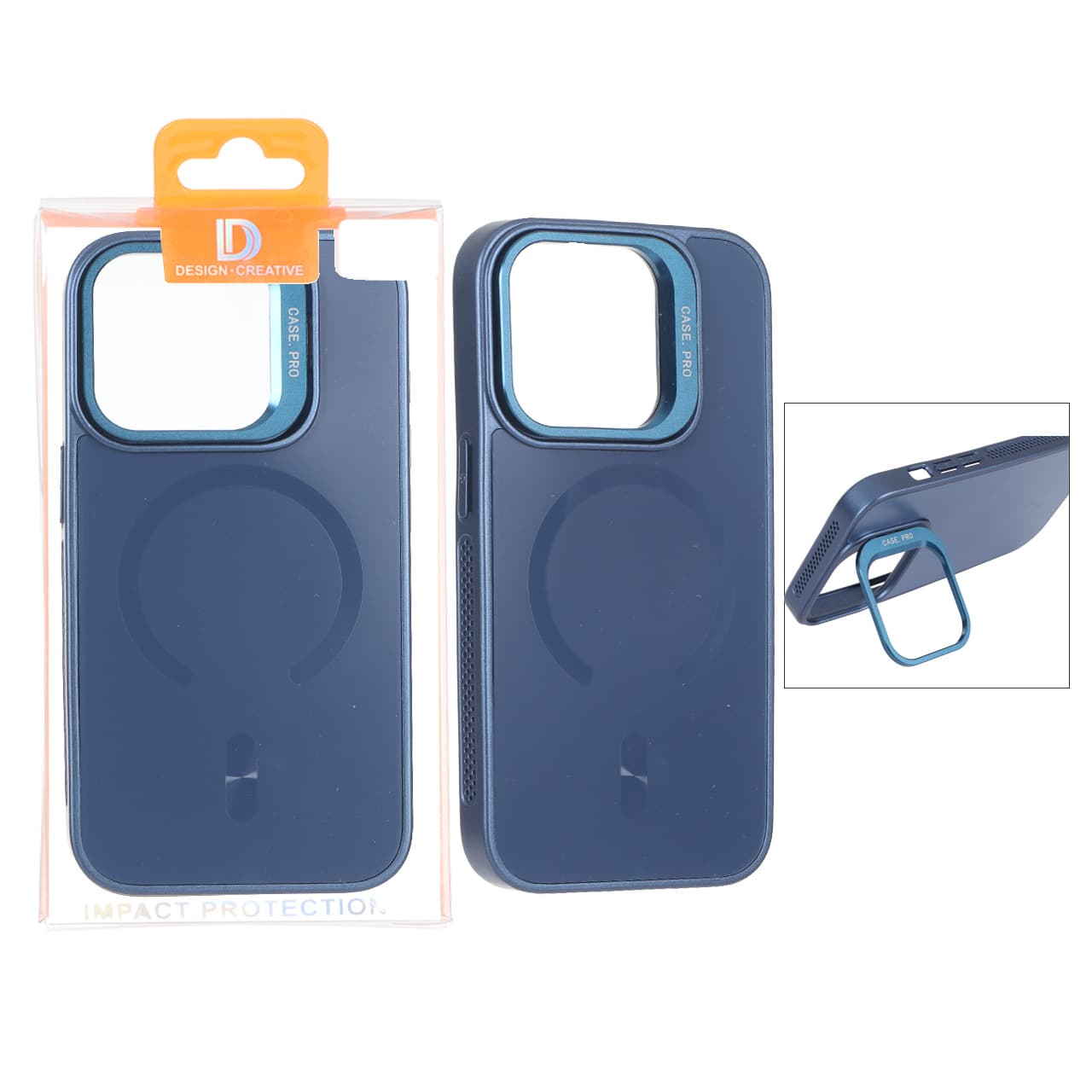 قاب اورجینال PVD Case Pro استندشو MagSafe مدل Apple iPhone 14 Pro – سرمه ای (پک دار)