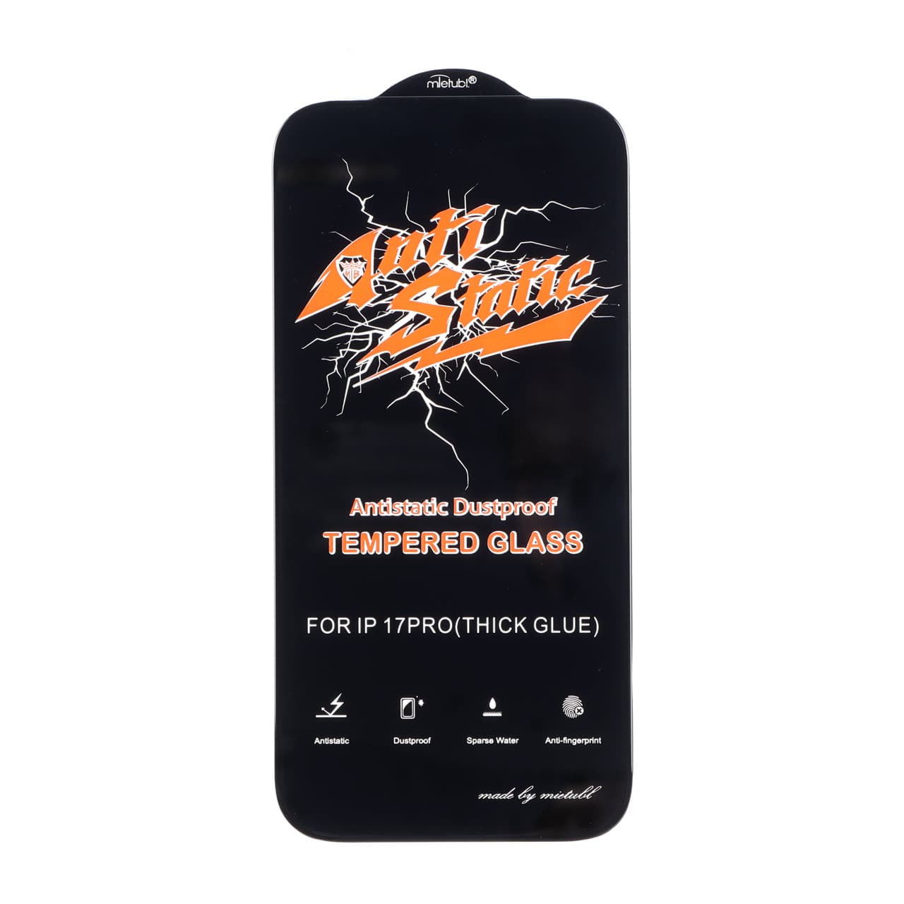 محافظ صفحه نمایش شیشه ای Full Cover Anti Static Mietubl مدل ORG – Apple iPhone 17 Pro