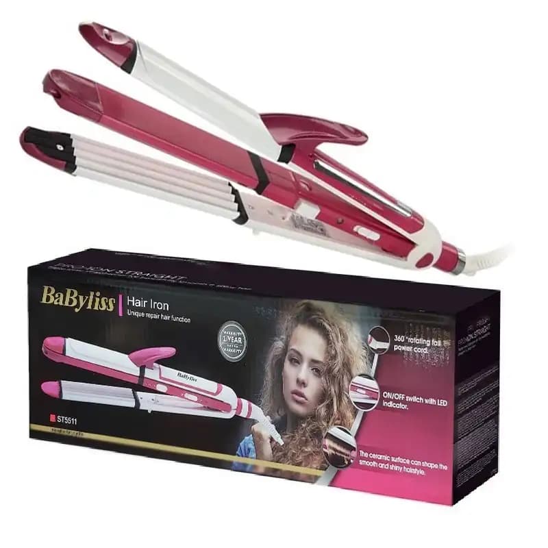 اتو ویو و فر کننده حالت دهنده سه کاره بابلیس مدل babyliss 5511