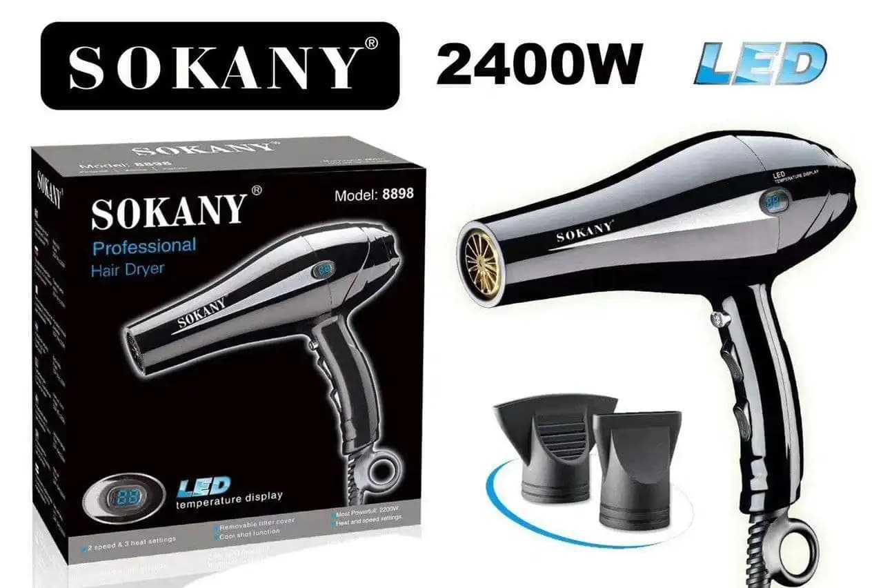 سشوار حرفه ای 2400 وات واقعی سالنی سوکانی مدل Sokani 8898 — تصویر ۲