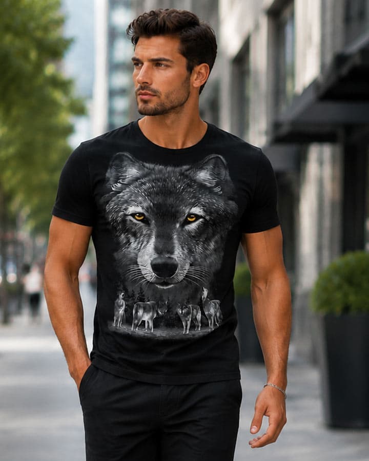 تیشرت مردانه مدل Wolf — تصویر ۶
