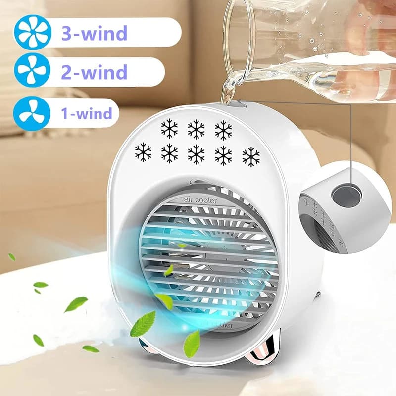 پنکه شارژی مدل air cooler A208 — تصویر ۴