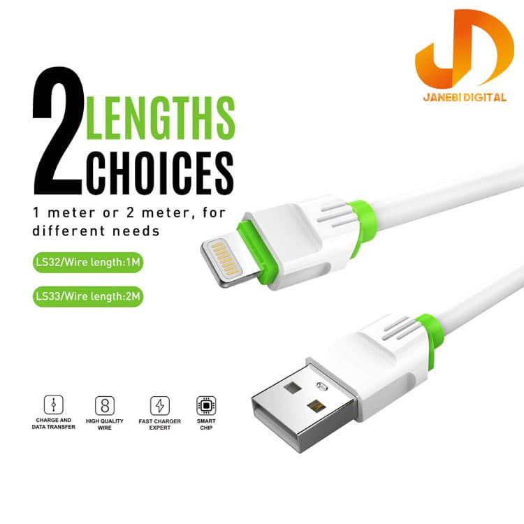 کابل لایتنینگ الدینیو مدل LS33 طول 2 متر — تصویر ۴