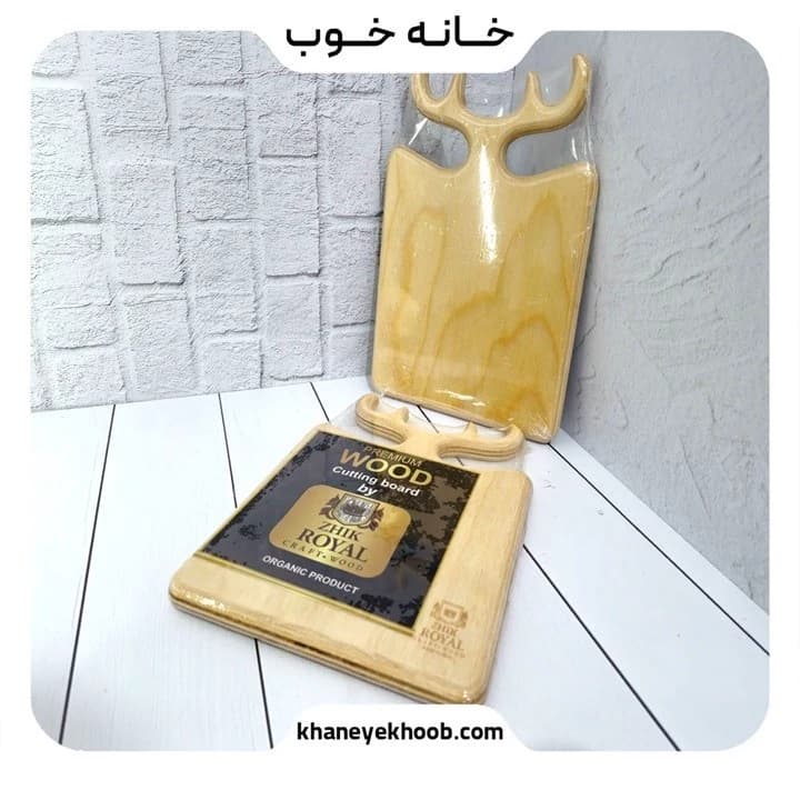 تخته سرو و تخته گوشت چوبی رویال طرح گوزن | سایز ۳۵ سانتی‌متر — تصویر ۳