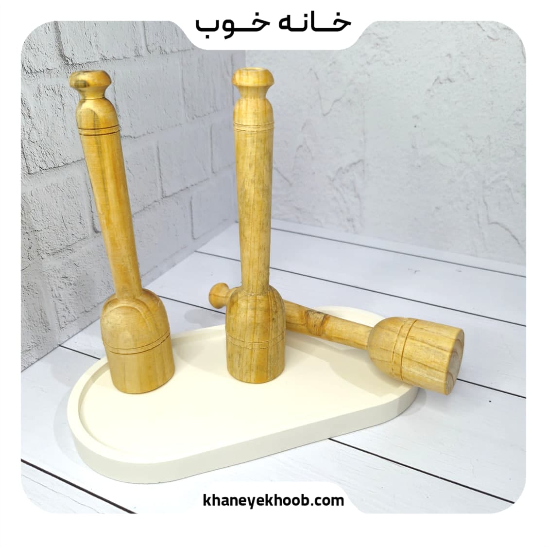 گوشت‌کوب چوبی سنتی دست‌ساز | دیزی و آبگوشت