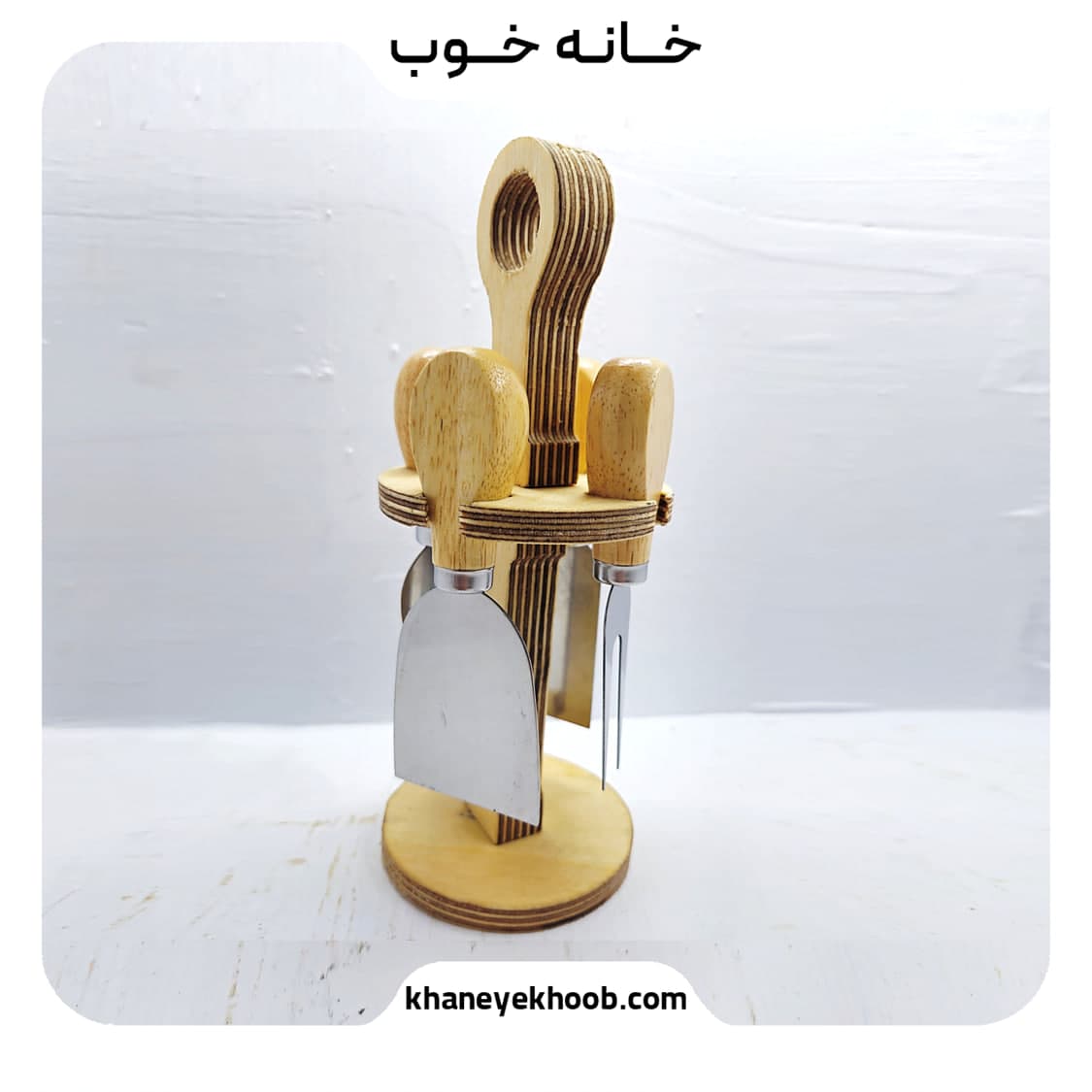 ست کارد صبحانه خوری دسته چوبی بسته 4 تایی — تصویر ۵