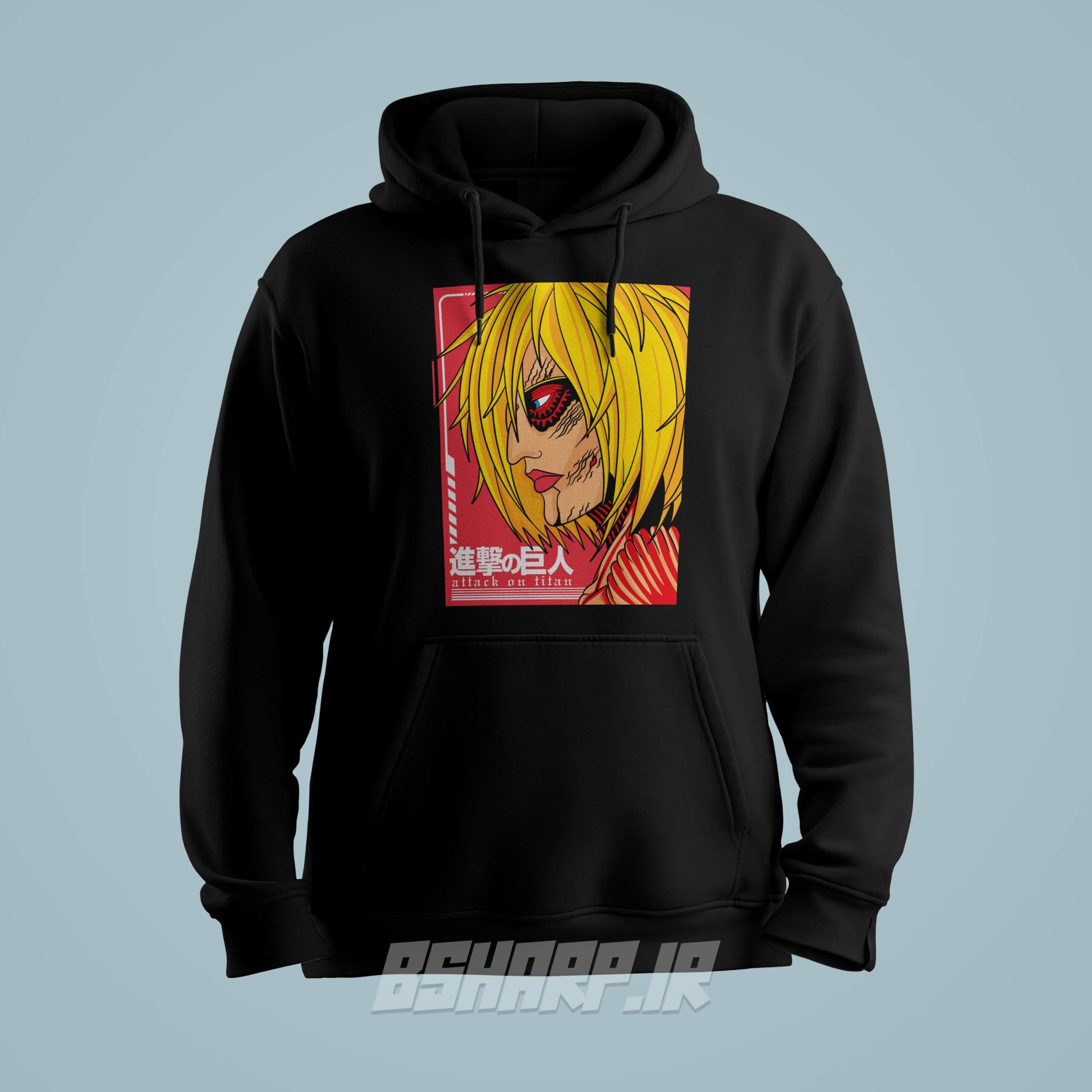 هودی Attack on Titan طرح Female Titan Card