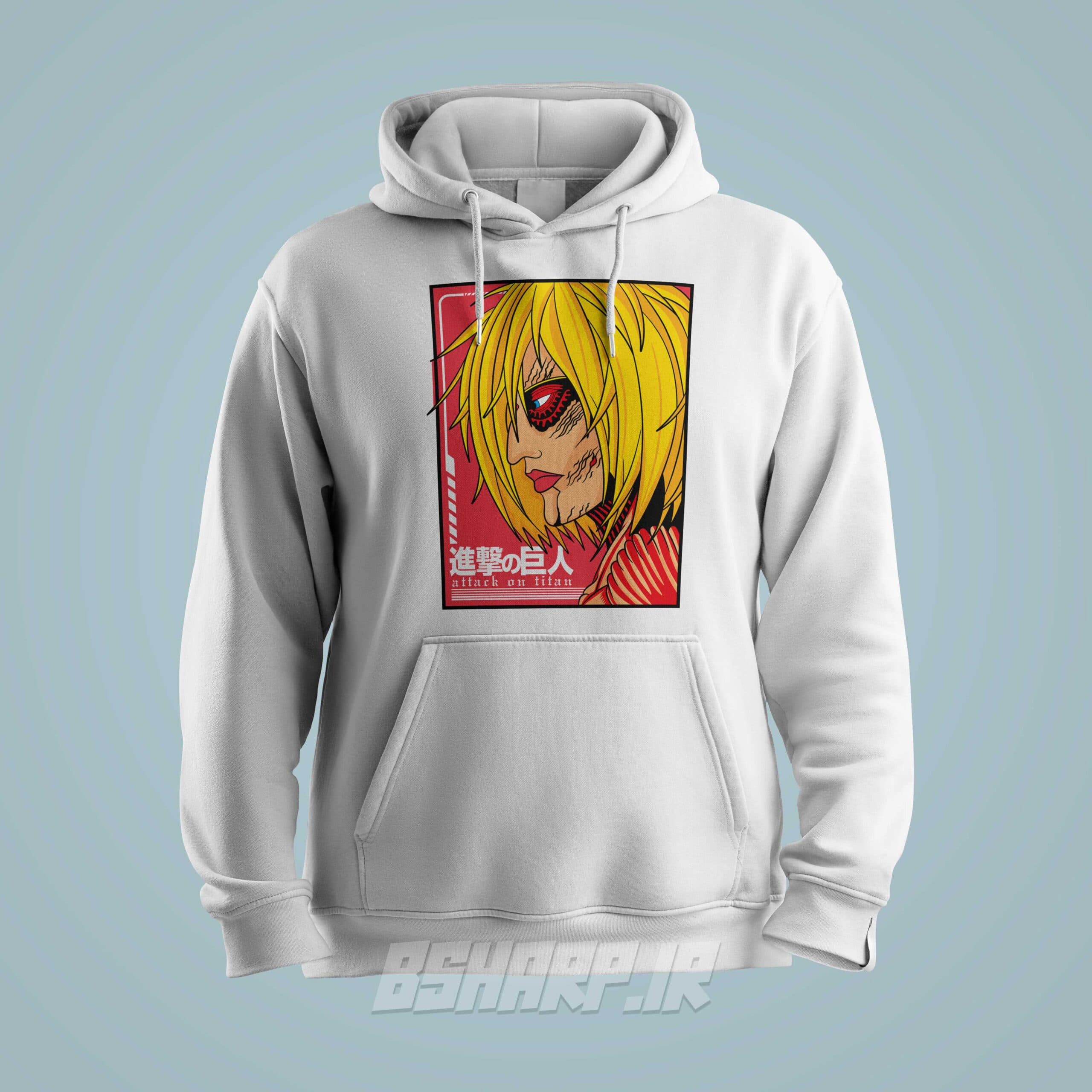 هودی Attack on Titan طرح Female Titan Card — تصویر ۲