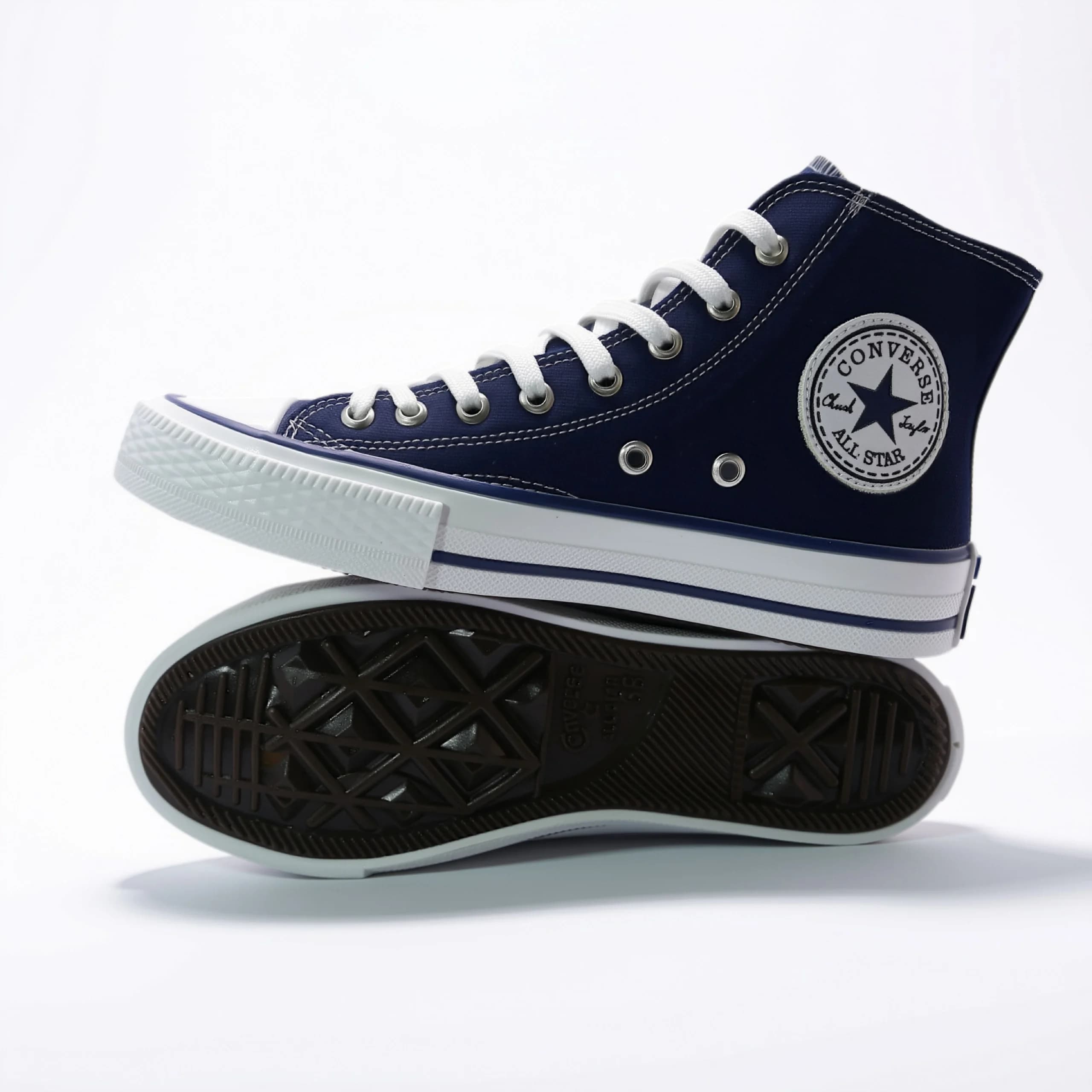 کتونی کانورس آل استار ساقدار سرمه ای | converse allstar navy — تصویر ۳