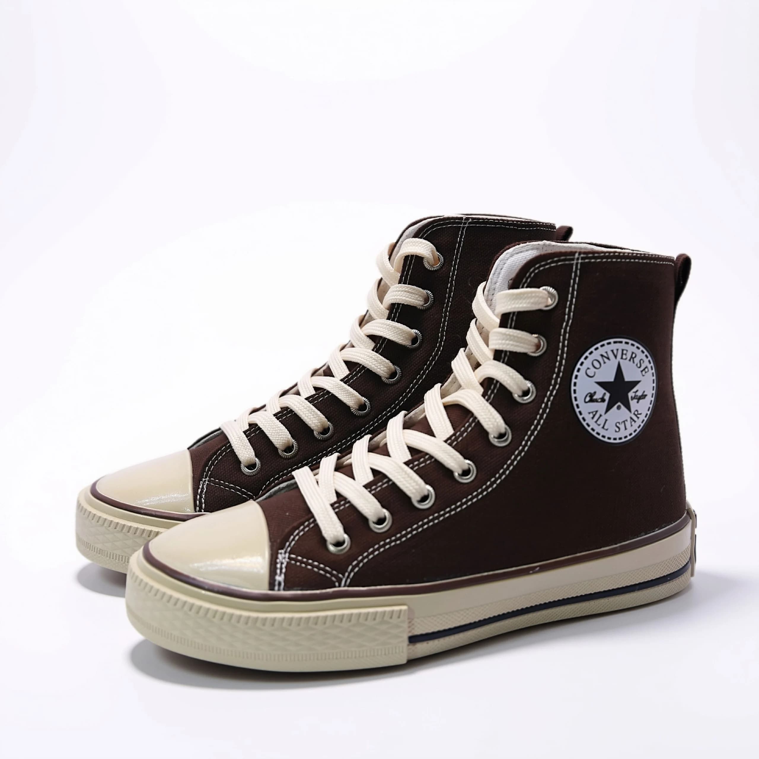 کتونی کانورس آل استار ساقدار قهوه ای | converse allstar brown — تصویر ۲