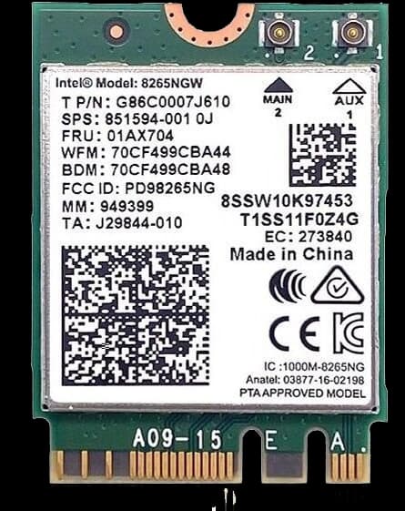 کارت وایرلس لپ تاپ دل مدل P/N 0VC27V