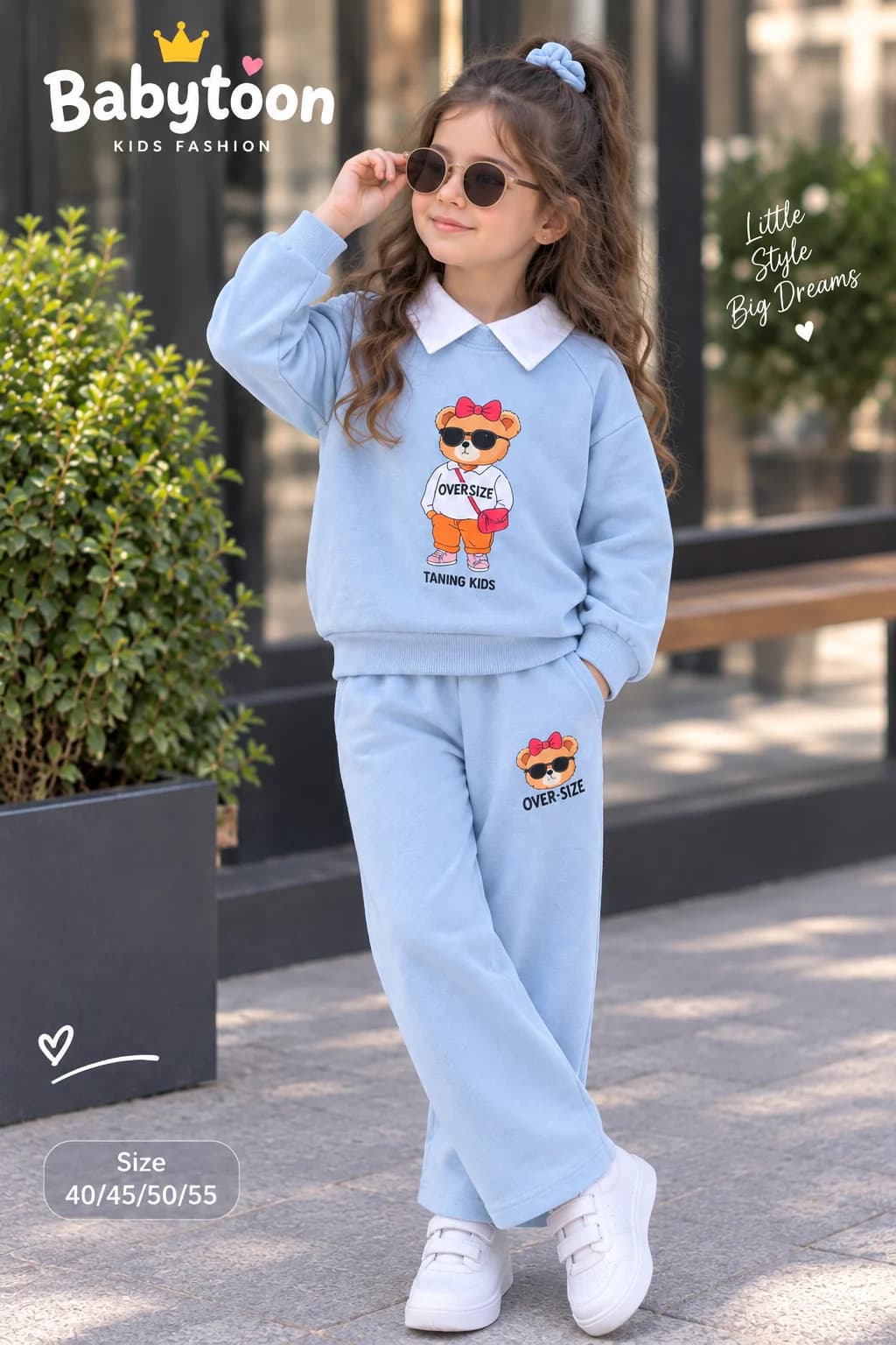 ست پلوشرت دخترانه طرح خرس کد ۱۰۶۶ — تصویر ۷