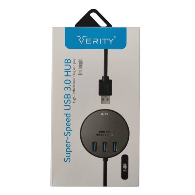 هاب 3 پورت USB3.0 و رم ریدر وریتی مدل H404 — تصویر ۲
