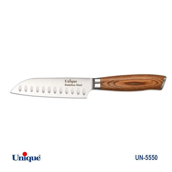 کارد تک یونیک اصل ۵ اینچ سانتوکو دسته چوبی پهن مدل UN-5550