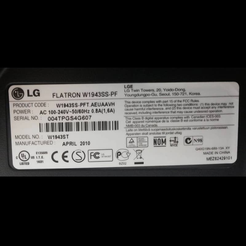 مانیتور ال جی LG LCD 1943ST 19 Inch استوک — تصویر ۵