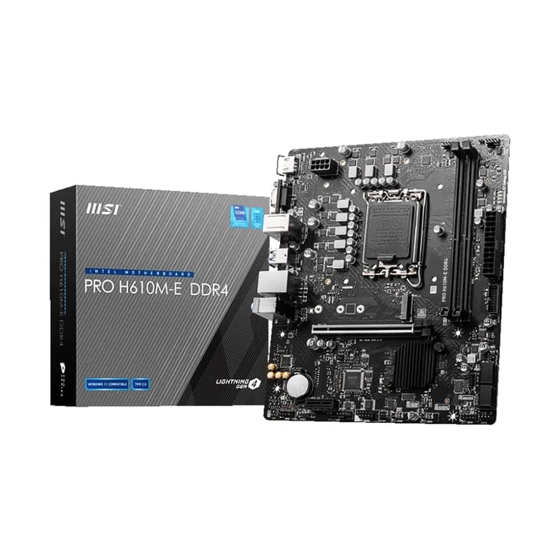 باندل مادربرد ام اس آی MSI H610M-E D4 + Intel Core i3 12100F استوک گارانتی دار — تصویر ۴