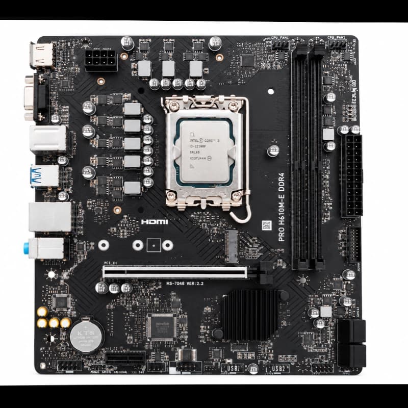 باندل مادربرد ام اس آی MSI H610M-E D4 + Intel Core i3 12100F استوک گارانتی دار