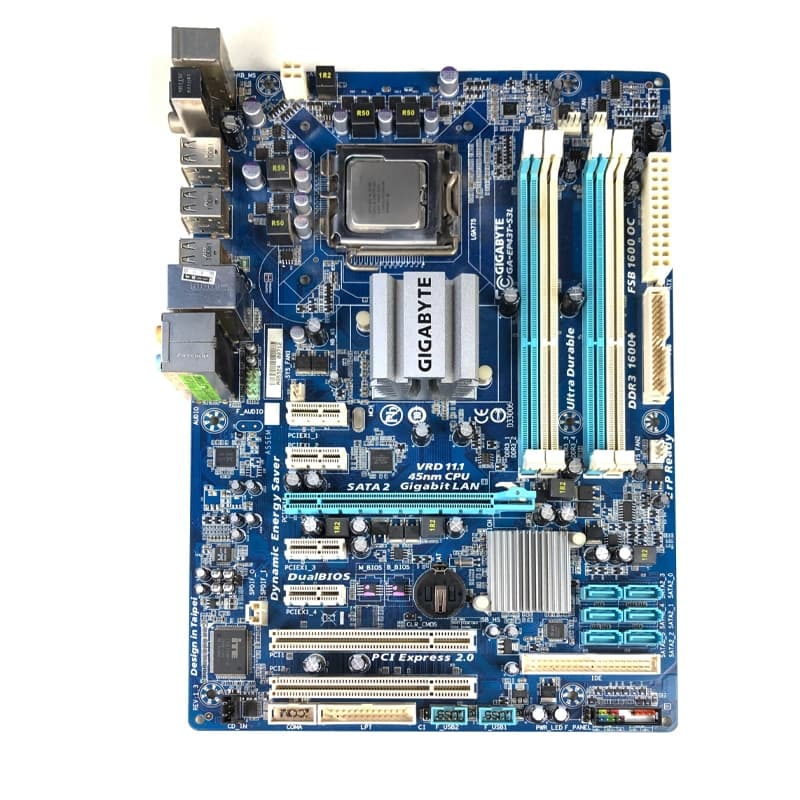 باندل مادربرد Gigabyte GA-EP43T-S3L + intel Core 2 Duo E7500 استوک
