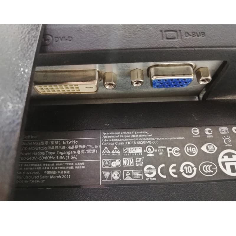 مانیتور دل DELL E1911C 19 Inch استوک — تصویر ۲